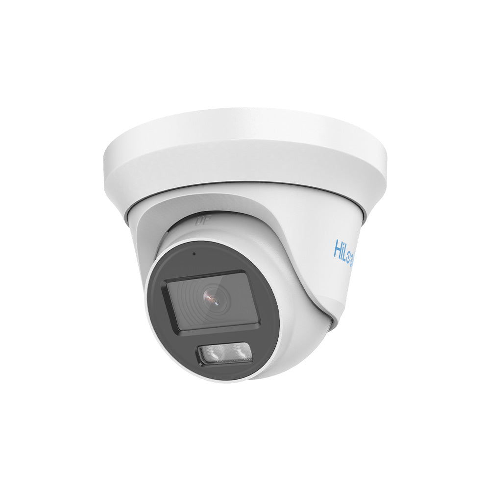HiLook THC-T259-MS 3K ColorVu Lite 2.8mm analog turret security camera with built-in microphone and spotlights for full-color night vision