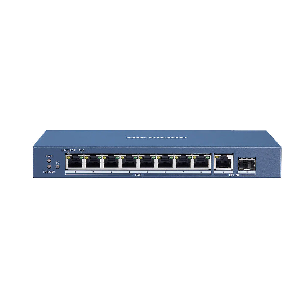 Hikvision DS-3E0510P-E 8-Port Unmanaged Gigabit PoE Switch with 20Gbps switching capacity