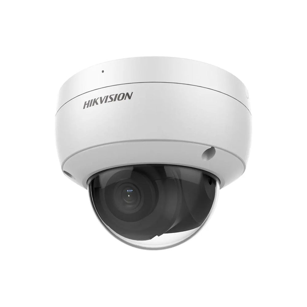 Hikvision DS-2CD2183G2-IU 8MP AcuSense outdoor PoE dome security camera with 2.8mm lens and built-in microphone