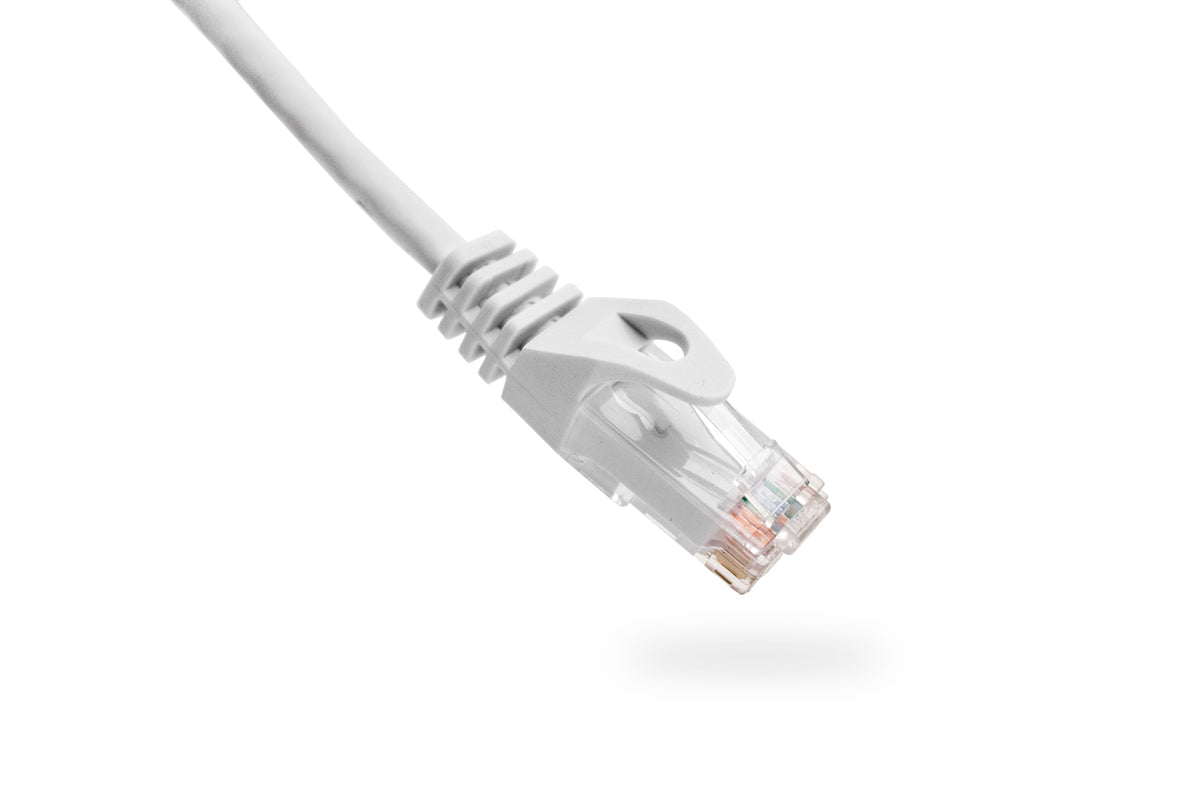 CAT6 1 ft Bare Copper Patch Cable with Boot and Protector (10 pack) | Available in Blue, White, Black, and Yellow