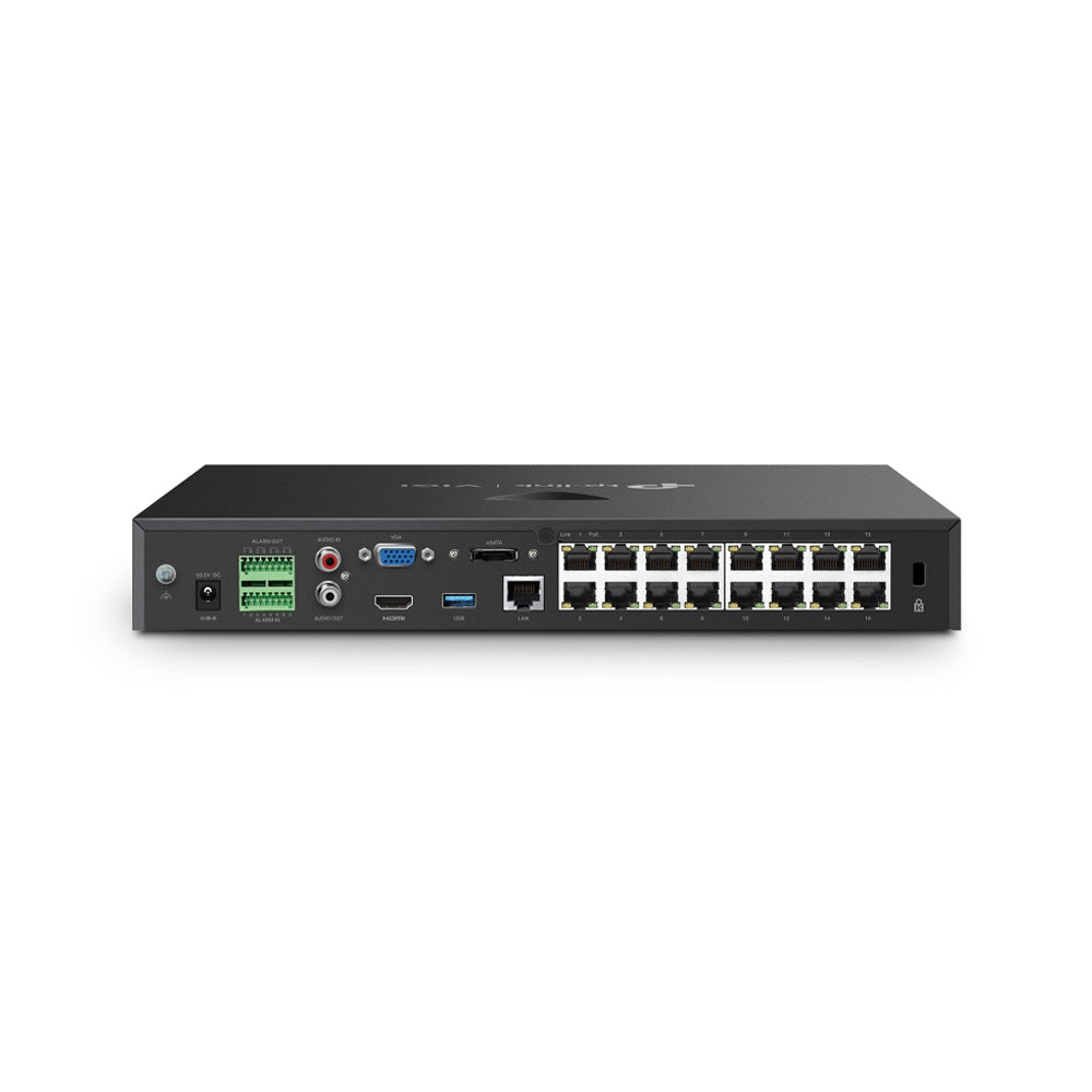 TP-Link VIGI NVR2016H-16MP-4TB 16-Channel 32MP PoE+ NVR with 4TB HDD