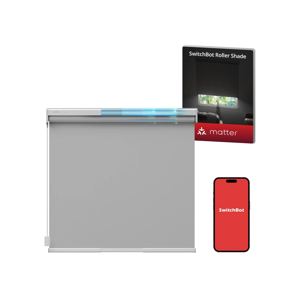 SwitchBot Roller Shade | Smart Automatic Blinds, Fits Any Window - Grey