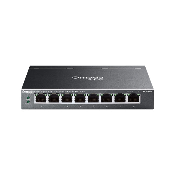 TP-Link Omada ES208GP 8-Port Gigabit Easy Managed Switch with 8-Port PoE+