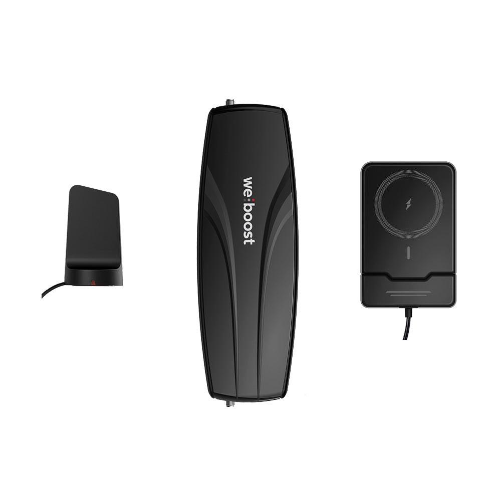 weBoost 5G Dash Cell Signal Booster with Built-in Magnetic Qi2 Wireless Charger (651082)