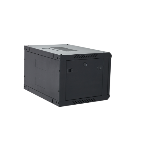 6U Unassembled Wall Mount Network Server Cabinet | Locking Glass Door, 2 Fans, Network Enclosure for IT/Data Computer Equipment