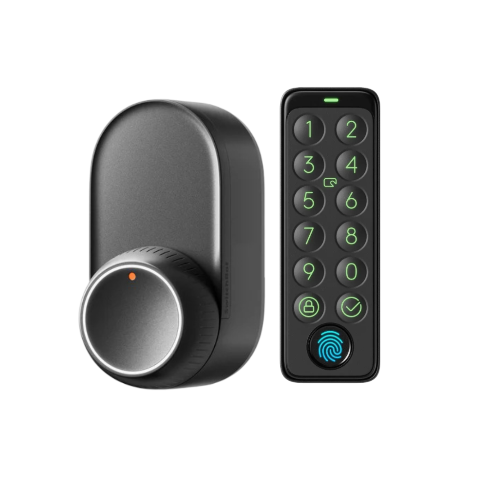 SwitchBot Lock Ultra with Keypad Touch Bundle| Fingerprint Smart Lock with Auto-Lock, Quiet Mode, 17 Unlock Methods & Matter Support