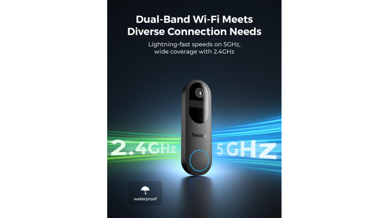 Reolink Smart 4MP Battery-powered WiFi Video Doorbell (Gen 2) with Wireless Chime Included