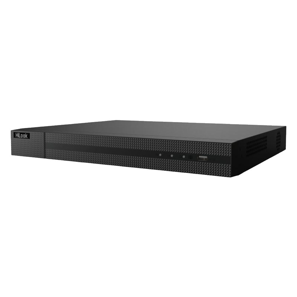 HiLook NVR-216MH-C/16P 16-Channel 4K NVR | 2 SATA interfaces for HDD connection (up to 8 TB capacity per HDD), H.265+ compression