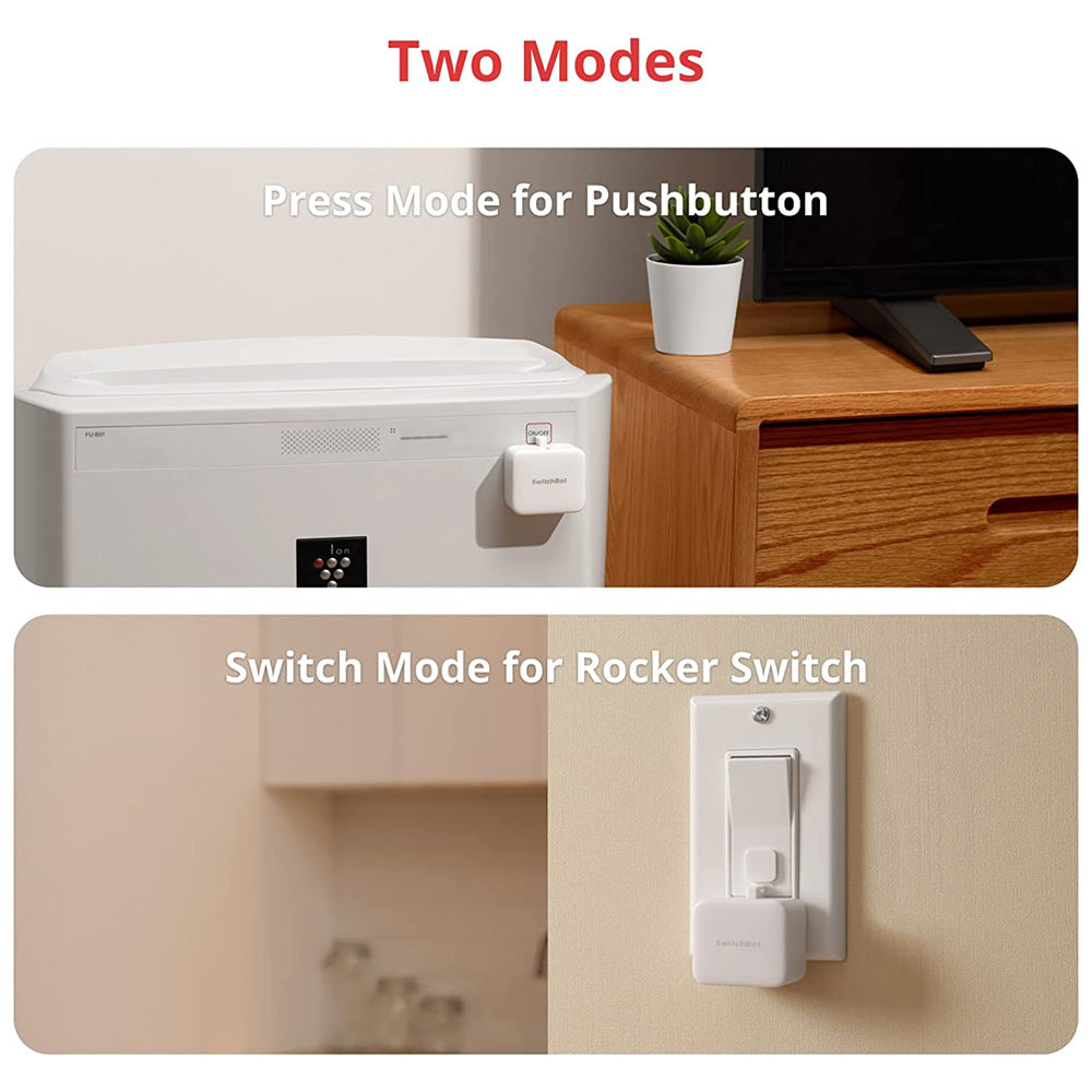 SwitchBot Bot with SwitchBot Hub Mini Bundle | Make it Compatible with Alexa, Google Home, IFTTT, Smart Switch Button Pusher - Wireless App or Timer Control