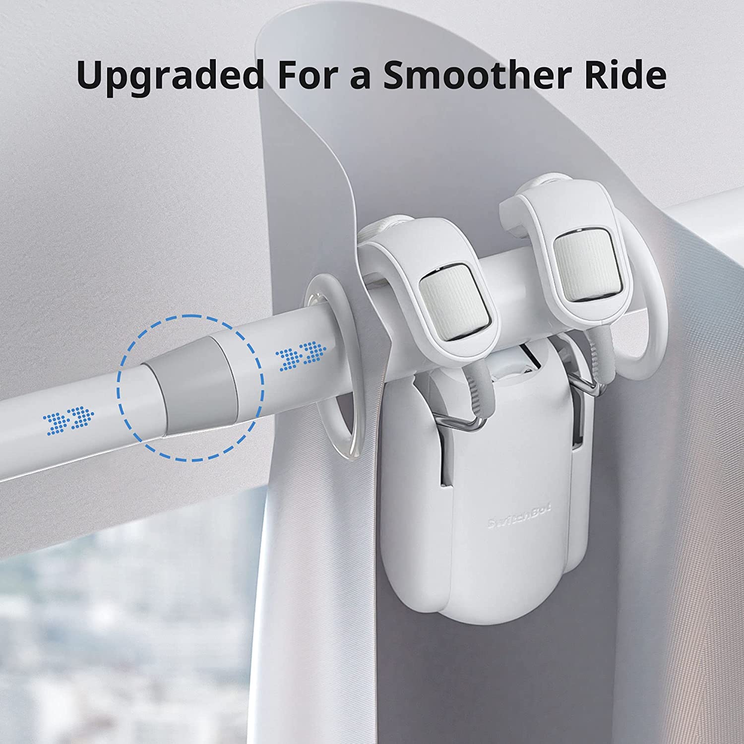 SwitchBot Curtain Bots with Solar Panel Bundle | Smart Electric Motor - Wireless App Automate Timer Control, Add SwitchBot Hub Mini to Make it Compatible with Alexa, Google Home, IFTTT
