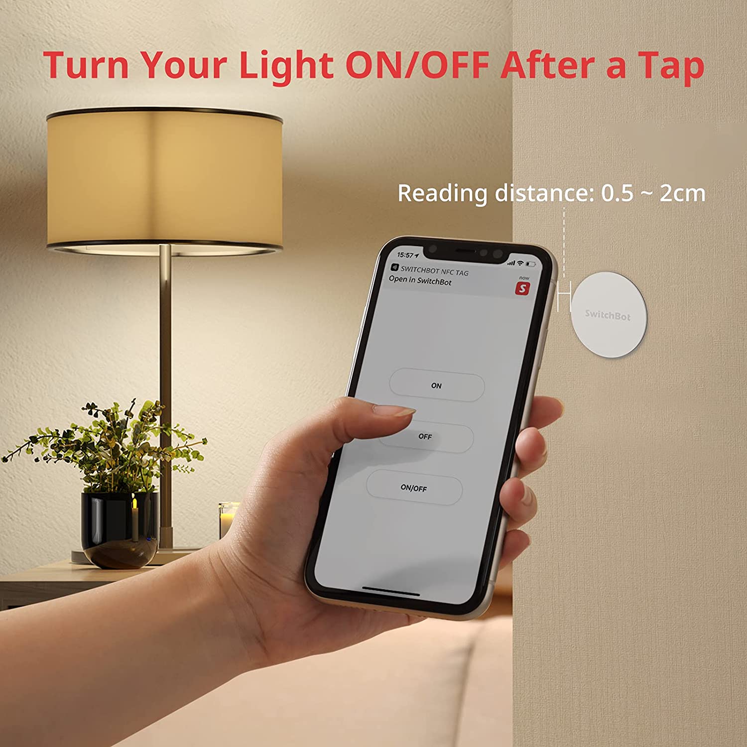 SwitchBot Tag | 3PCS NFC Tag Stickers, NTAG216 30mm, Works Great with SwitchBot Devices, Compatible with iOS & Android and All Other NFC Enabled Devices