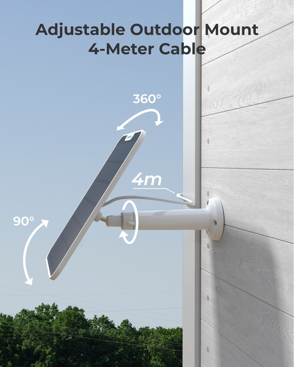 Reolink Solar Panel 2 | Includes 4M Cable for Reolink Battery-Powered Cameras