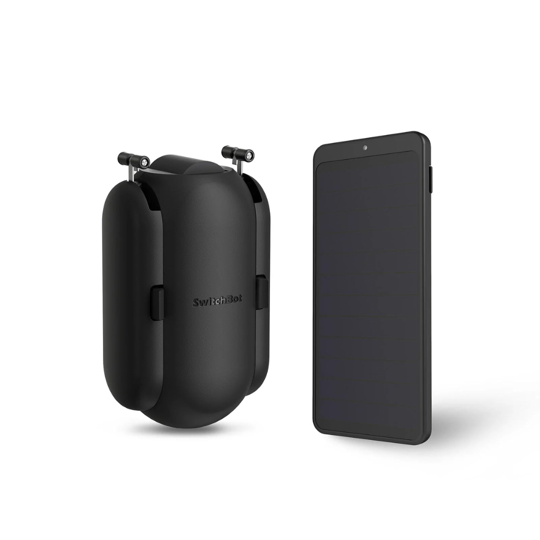 SwitchBot Curtain Bots with Solar Panel Bundle | Smart Electric Motor - Wireless App Automate Timer Control, Add SwitchBot Hub Mini to Make it Compatible with Alexa, Google Home, IFTTT
