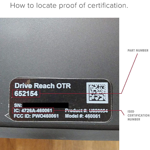 weBoost Drive Reach OTR (652154) Cell Phone Signal Booster Kit, Made in The US, All Canadian Carriers - Bell, Rogers, Telus & More | ISED Approved