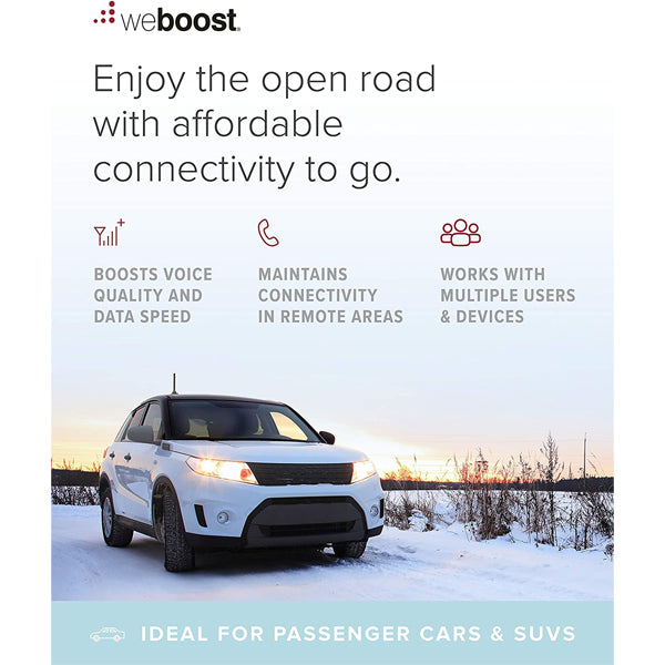 weBoost Drive Reach (650154) Cell Phone Signal Booster for Your Car, Truck, Van, or SUV -Bell, Rogers, Telus and many more - Enhance Your Cell Phone Signal