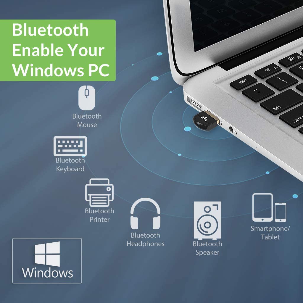 Avantree DG45 Bluetooth 5.0 USB Dongle | Bluetooth Adapter for Computer, Bluetooth Headphones Speakers Keyboard Mouse Printers Music & Calls