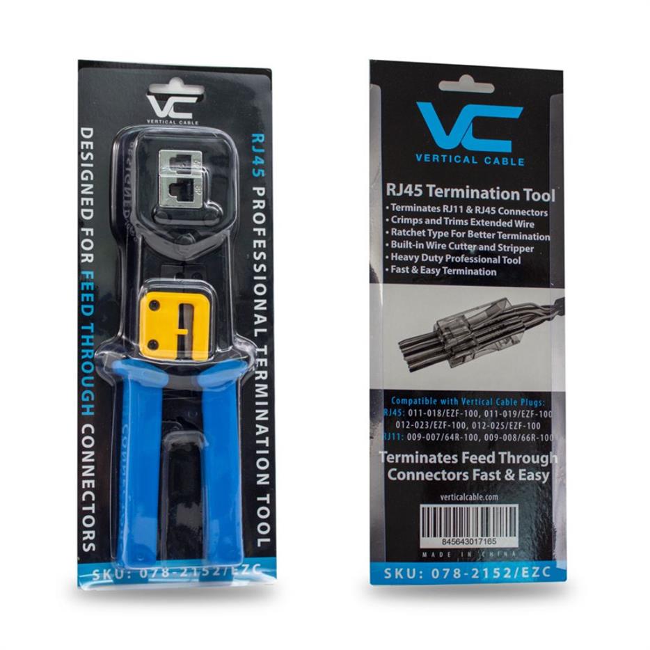 Crimp Tool for RJ45 Easy Feed Through Plug