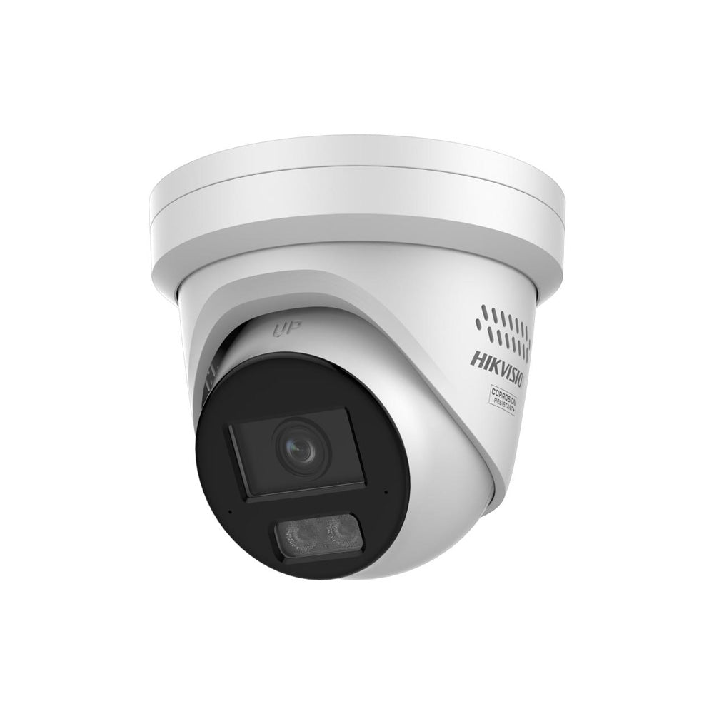 Hikvision DS-2CD2347G3-LIS2UY/SRB 4MP ColorVu 3.0 Turret PoE Camera with 2.8mm lens and red blue lights