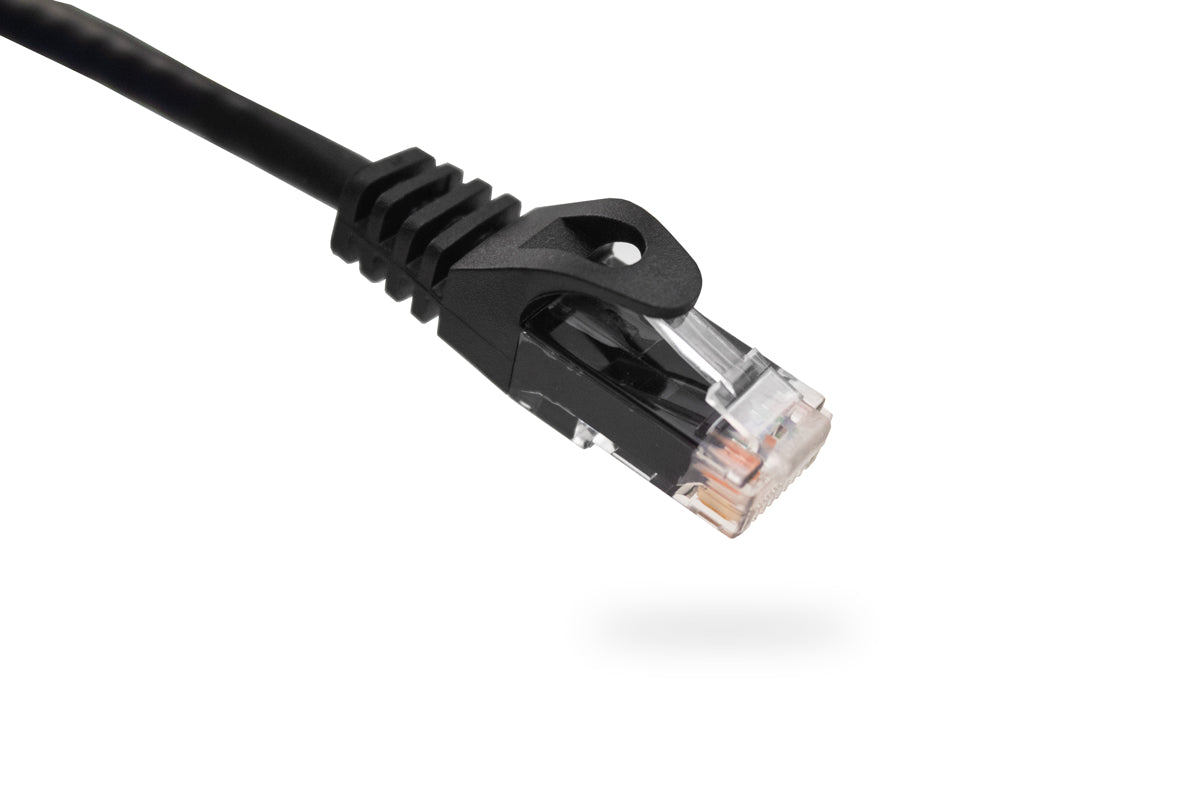 CAT6 1 ft Bare Copper Patch Cable with Boot and Protector (10 pack) | Available in Blue, White, Black, and Yellow