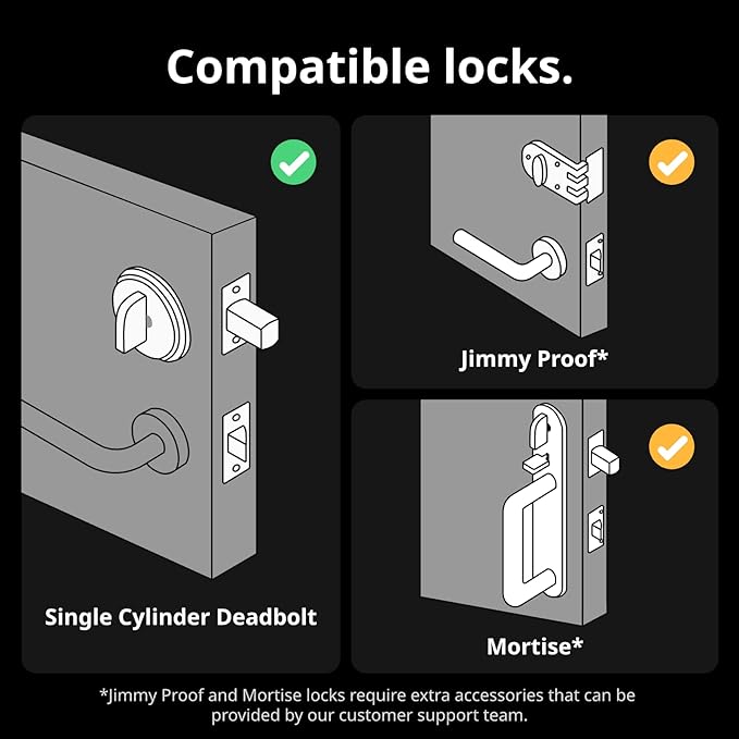 SwitchBot Lock Pro with SwitchBot Keypad Touch and Hub Mini Bundle | Smart Bluetooth Door Lock, Electronic Keyless Entry Door Lock for Front Door, Fits Your Existing Deadbolt