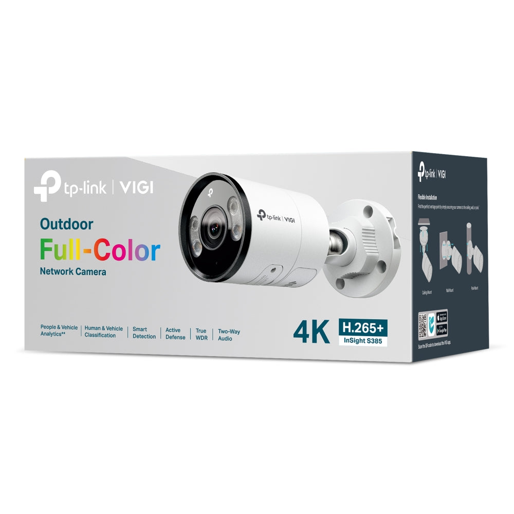 TP-Link VIGI Insight S385(2.8mm) 8MP Full-Color Bullet PoE Camera
