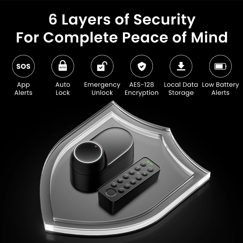 SwitchBot Lock Ultra with Keypad Touch Bundle| Fingerprint Smart Lock with Auto-Lock, Quiet Mode, 17 Unlock Methods & Matter Support