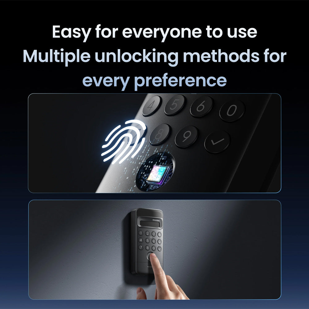 SwitchBot Lock Ultra with Keypad Vision Bundle| Fingerprint Smart Lock with Auto-Lock, Quiet Mode, 17 Unlock Methods & Matter Support
