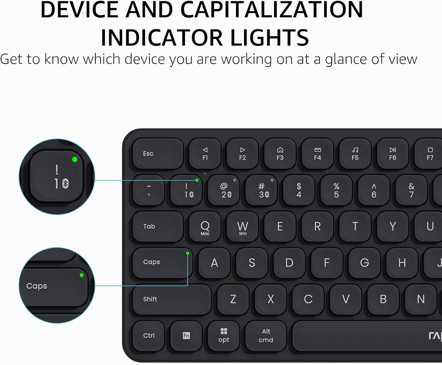 Rapoo 9010M Multi-mode Wireless Keyboard and Mouse Combo, Black