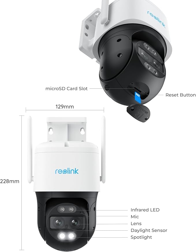 Reolink TrackMix W760 8MP WiFi Dual-Lens 6X PTZ Camera with Auto-Zoom Tracking