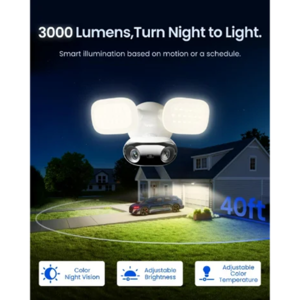 Reolink Floodlight F751W 8MP WiFi Dual-Lens Wired Floodlight Security Camera