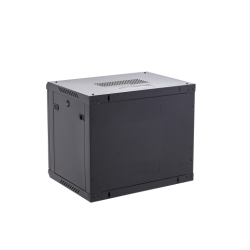 9U Unassembled Wall Mount Network Server Cabinet | Locking Glass Door, 2 Fans, Network Enclosure for IT/Data Computer Equipment