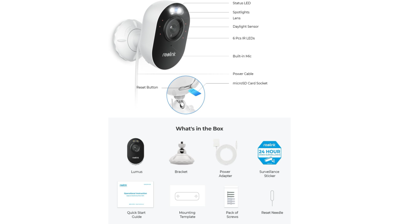 Reolink Lumus 4MP Outdoor WiFi Camera with Motion Spotlight