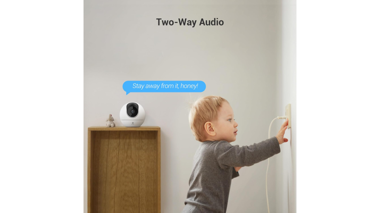 EZVIZ C6c 2K 3MP Indoor WiFi Camera | Two-Way Audio, Pan & Tilt, Auto-Tracking, Smart AI Person Notifications, Night Vision