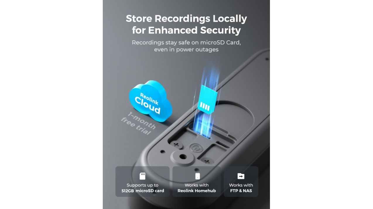 Reolink Smart 4MP Battery-powered WiFi Video Doorbell (Gen 2) with Wireless Chime Included