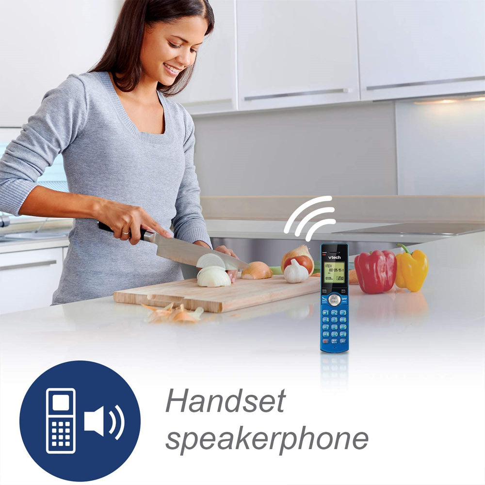 VTech 1-Handset DECT 6.0 Cordless Phone (CS6919-15) - Blue