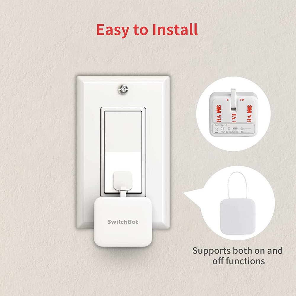 SwitchBot Bot | Smart Switch Pusher - Add SwitchBot Hub Mini to Make it Compatible with Alexa, Google Home, IFTTT