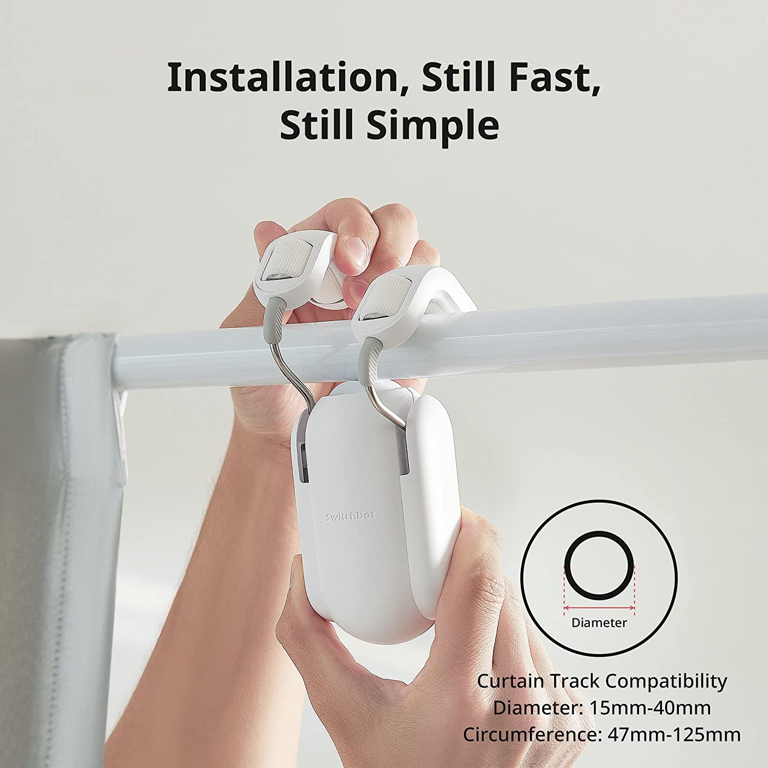SwitchBot Curtain Bots with Solar Panel Bundle | Smart Electric Motor - Wireless App Automate Timer Control, Add SwitchBot Hub Mini to Make it Compatible with Alexa, Google Home, IFTTT