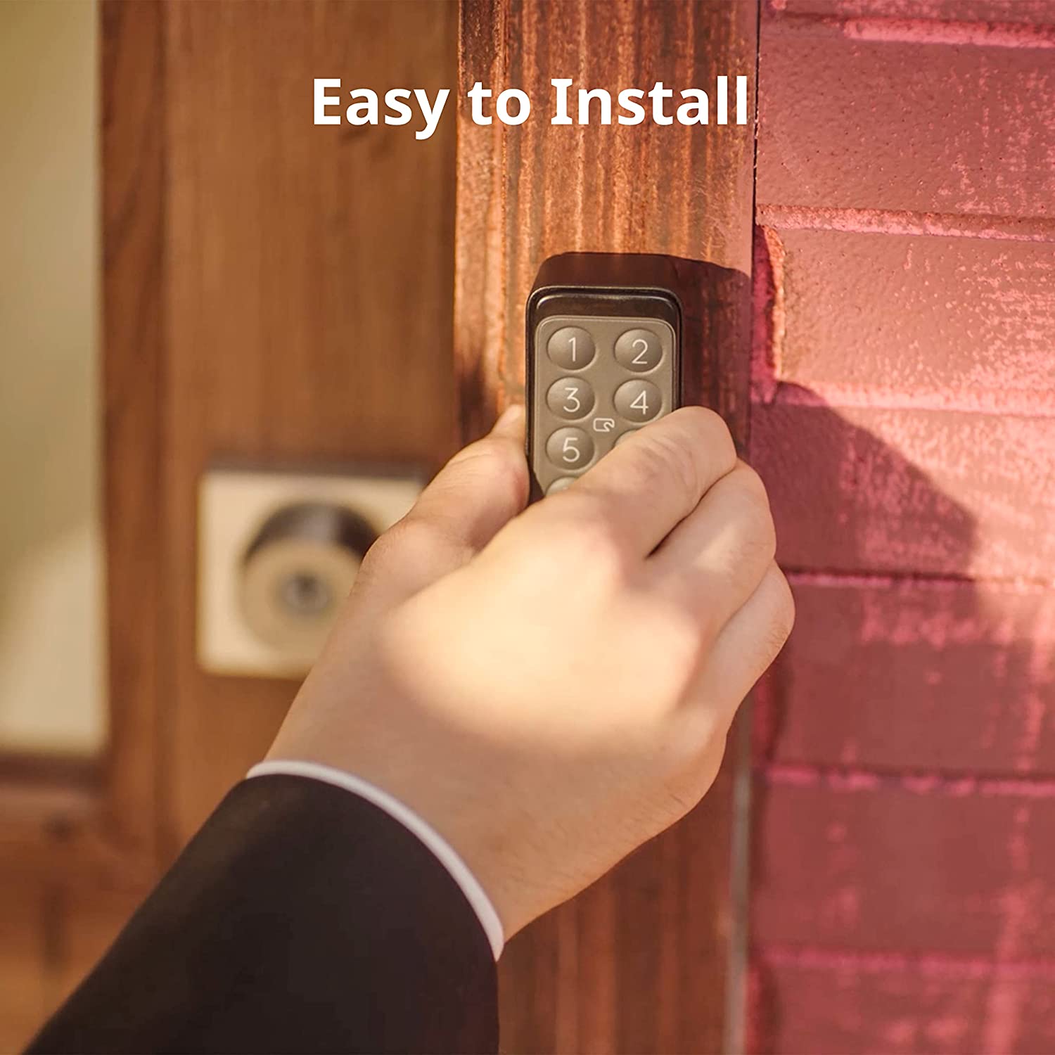 SwitchBot Keypad Touch for SwitchBot Lock/Lock Pro | Fingerprint Keyless Home Entry, IP65, Supports Virtual Passwords