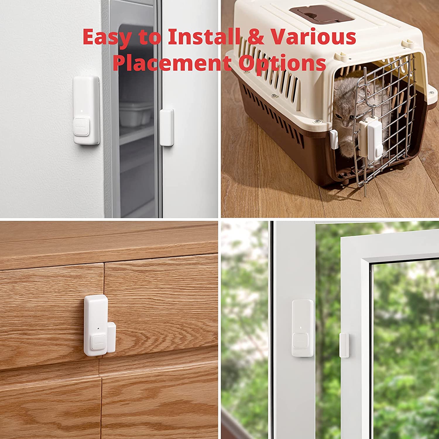 SwitchBot Contact Sensor | Smart Wireless Window Alarm and Door Sensor, Add SwitchBot Hub Mini to Make it Compatible with Alexa