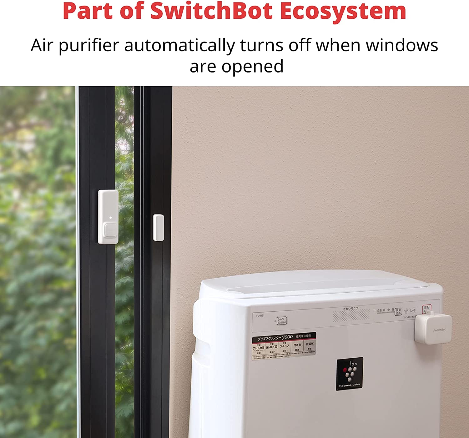 SwitchBot Contact Sensor | Smart Wireless Window Alarm and Door Sensor, Add SwitchBot Hub Mini to Make it Compatible with Alexa