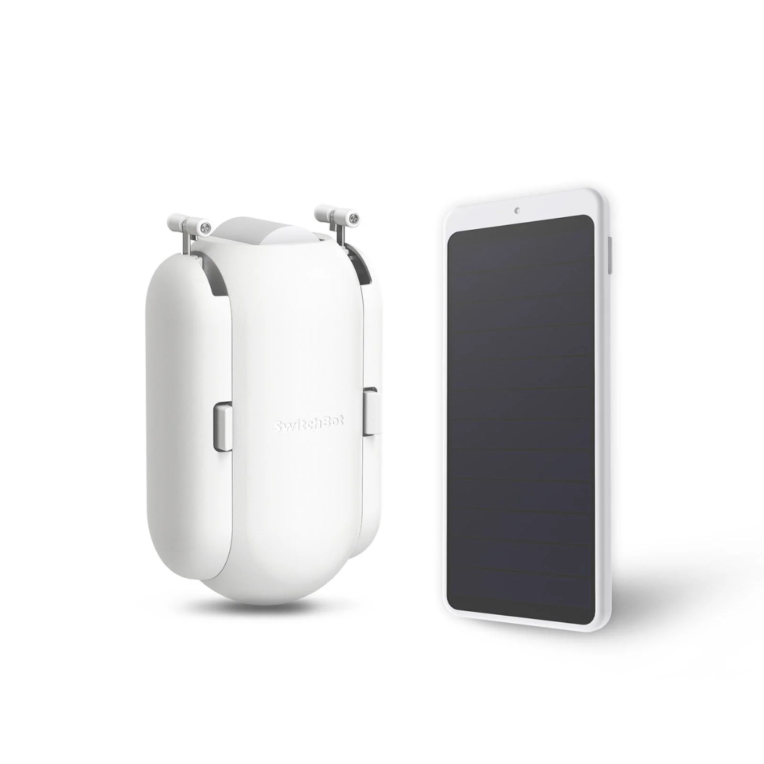 SwitchBot Curtain Bots with Solar Panel Bundle | Smart Electric Motor - Wireless App Automate Timer Control, Add SwitchBot Hub Mini to Make it Compatible with Alexa, Google Home, IFTTT