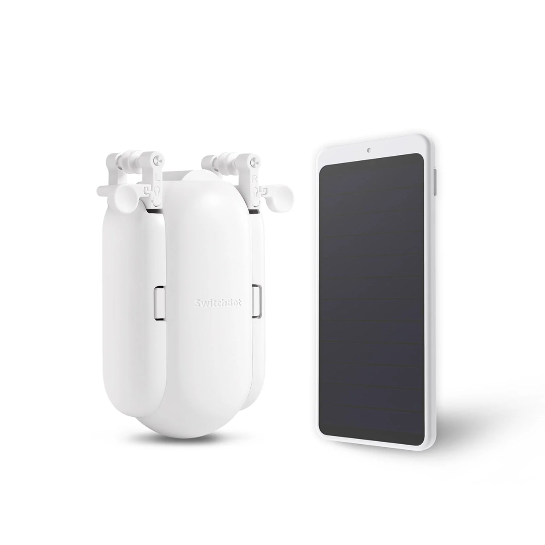 SwitchBot Curtain Bots with Solar Panel Bundle | Smart Electric Motor - Wireless App Automate Timer Control, Add SwitchBot Hub Mini to Make it Compatible with Alexa, Google Home, IFTTT