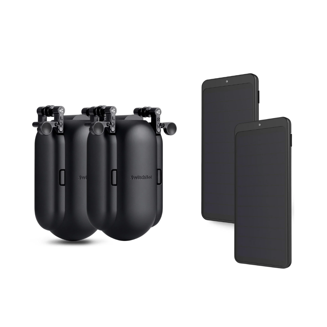 SwitchBot Curtain Bots with Solar Panel Bundle | Smart Electric Motor - Wireless App Automate Timer Control, Add SwitchBot Hub Mini to Make it Compatible with Alexa, Google Home, IFTTT