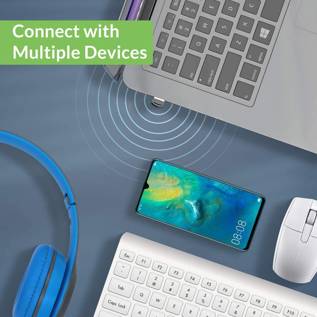 Avantree DG45 Bluetooth 5.0 USB Dongle | Bluetooth Adapter for Computer, Bluetooth Headphones Speakers Keyboard Mouse Printers Music & Calls