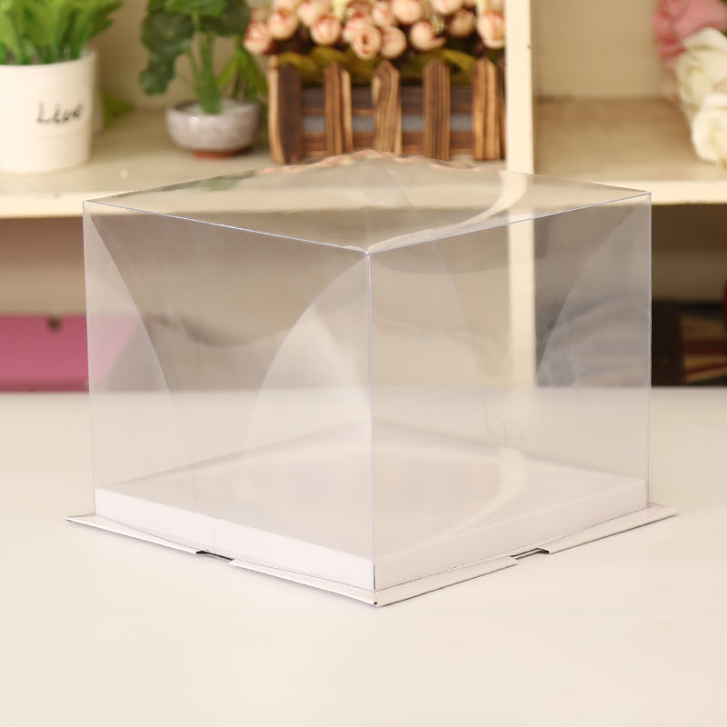 Clear Cake Box Perfect for Birthdays, Weddings, Anniversaries, Etc. - 6" 21x21x17