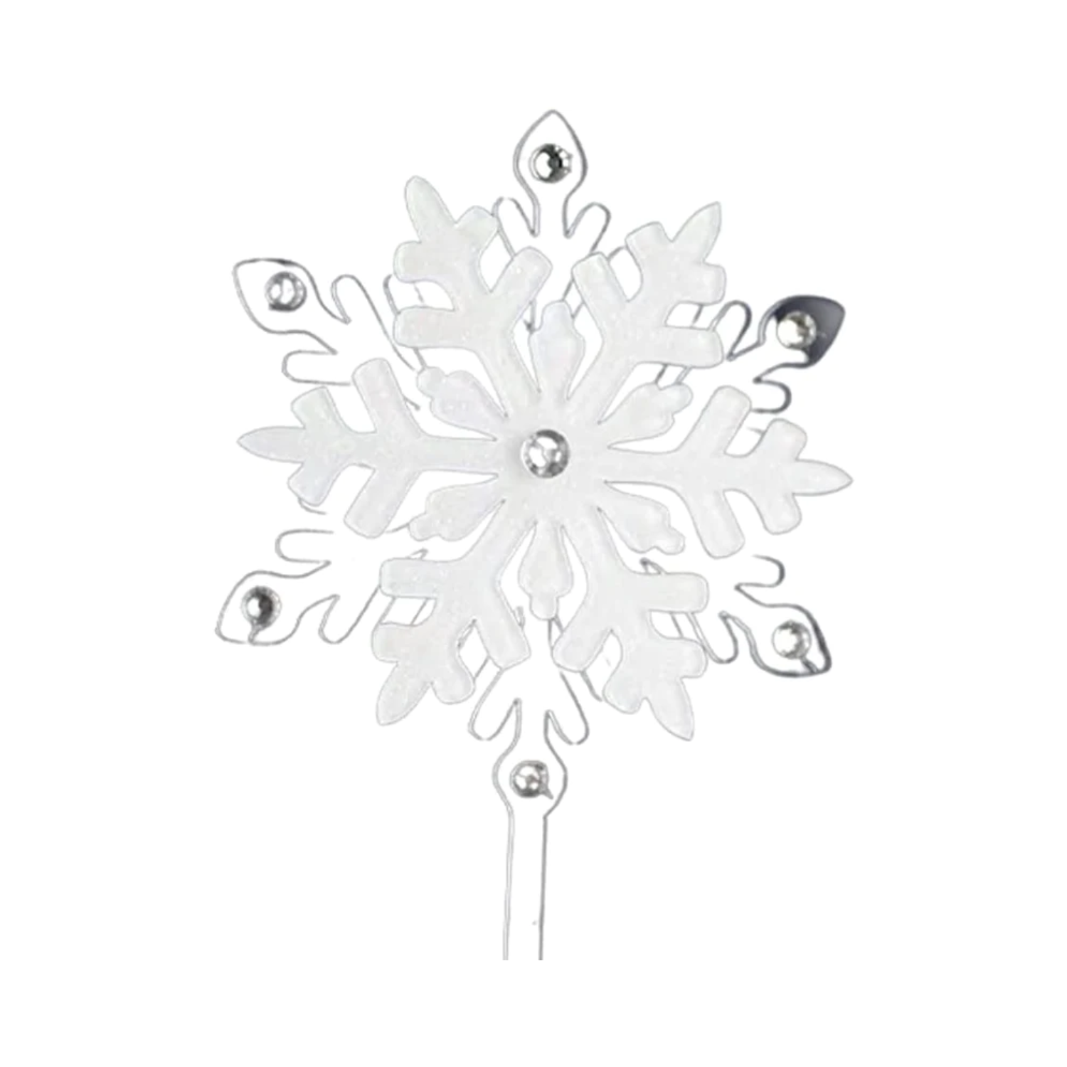 Cake Topper - Snow Flake with Plastic Rhinestones